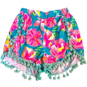 Simply Southern - Floral Pom Pom Shorts - Brand New Condition!